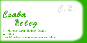 csaba meleg business card